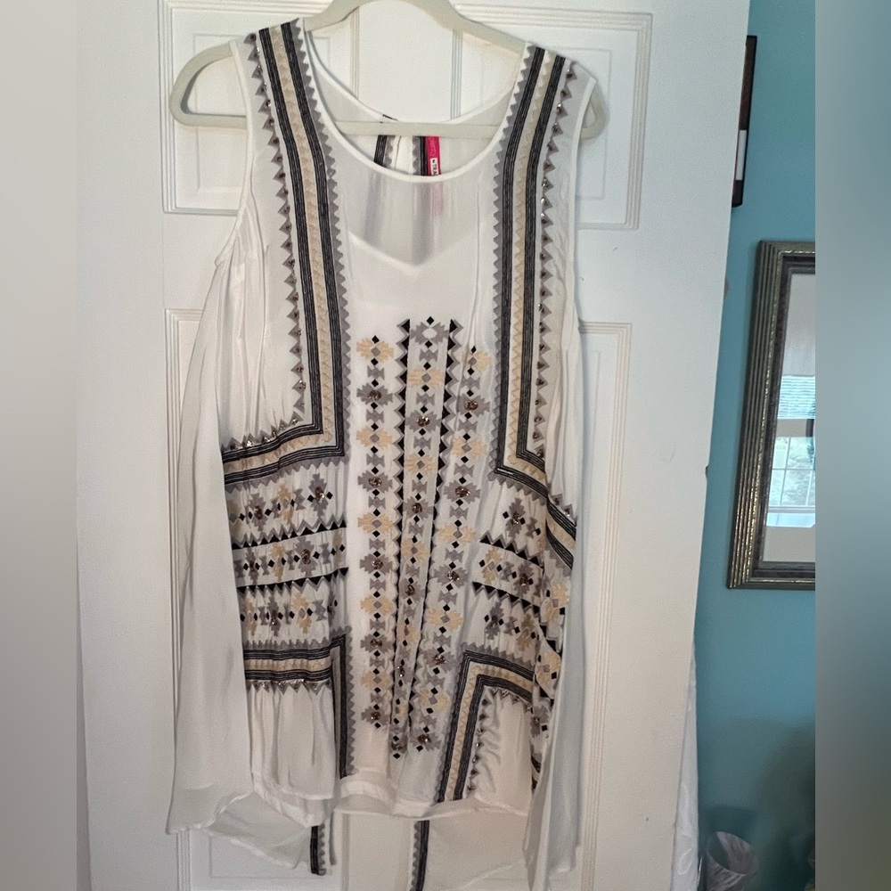 Anthropologie Tracy Reese Plenty Boho Dress, White, Size S
